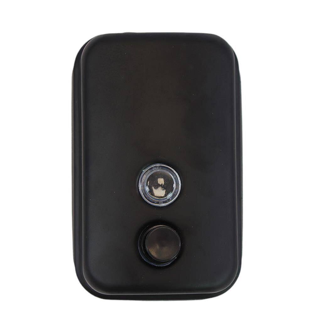 Dispenser Elegante De Sabonete Líquido E álcool Gel 500ml Em Inox Preto Para Casa Ou Comércio