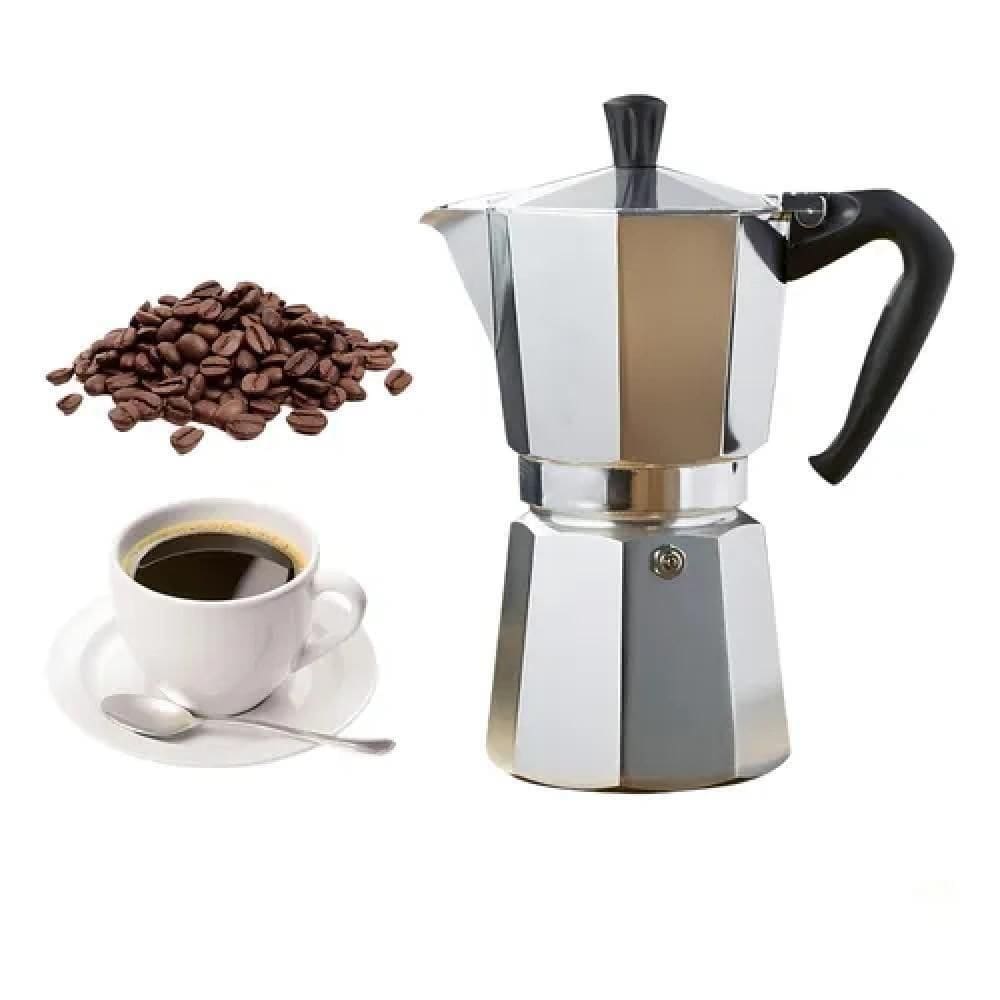 Cafeteira Italiana Grande 12 Xicaras Cafe Expresso Long Manual Moka Premium Em Aluminio Camping Coffe 600ml