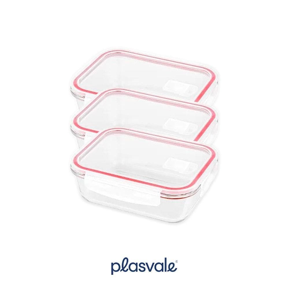 Kit 06 Potes Vidro 370Ml Hermético Marmita Forno E Freezer