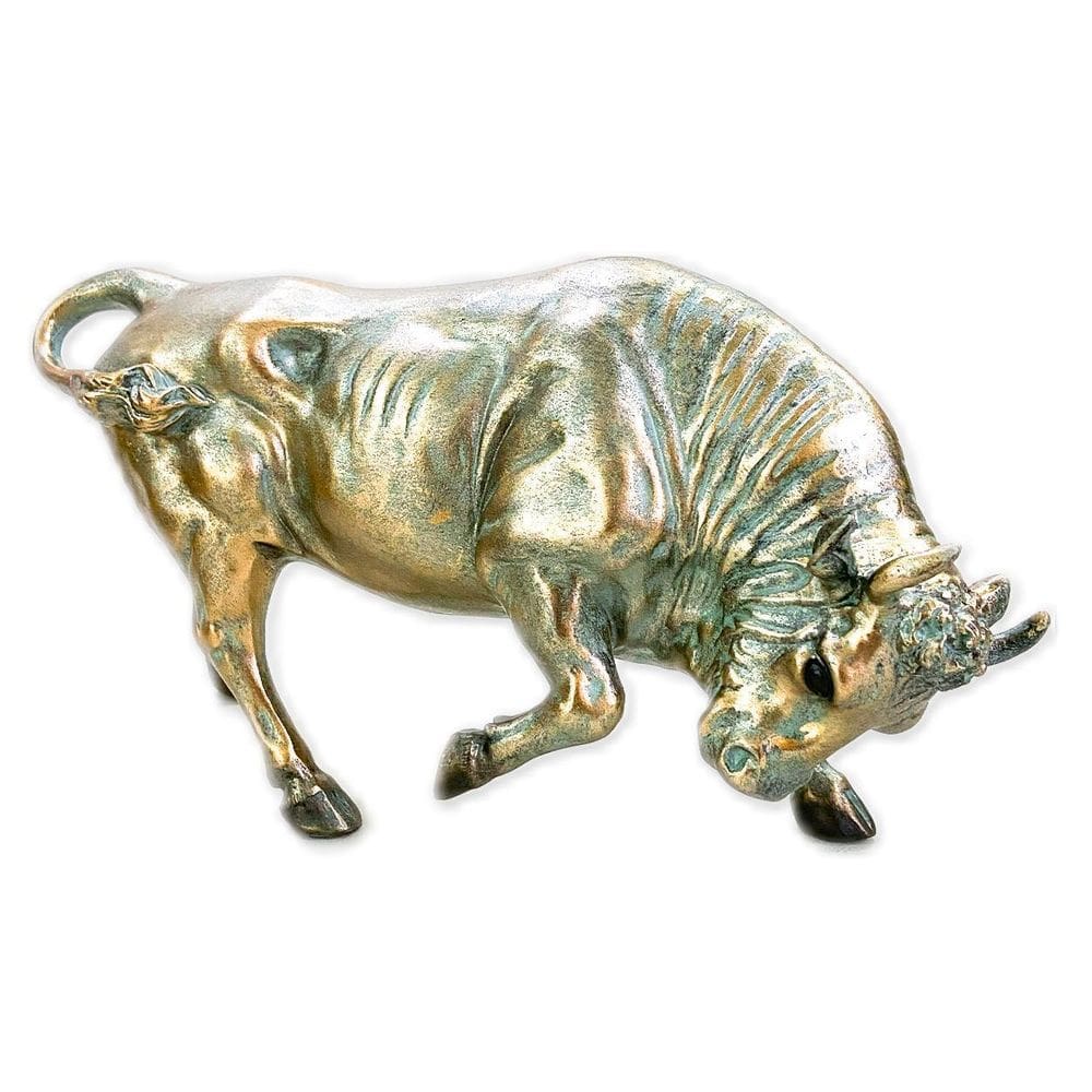 Estatueta Touro Wall Street Bronze Casa Escritório