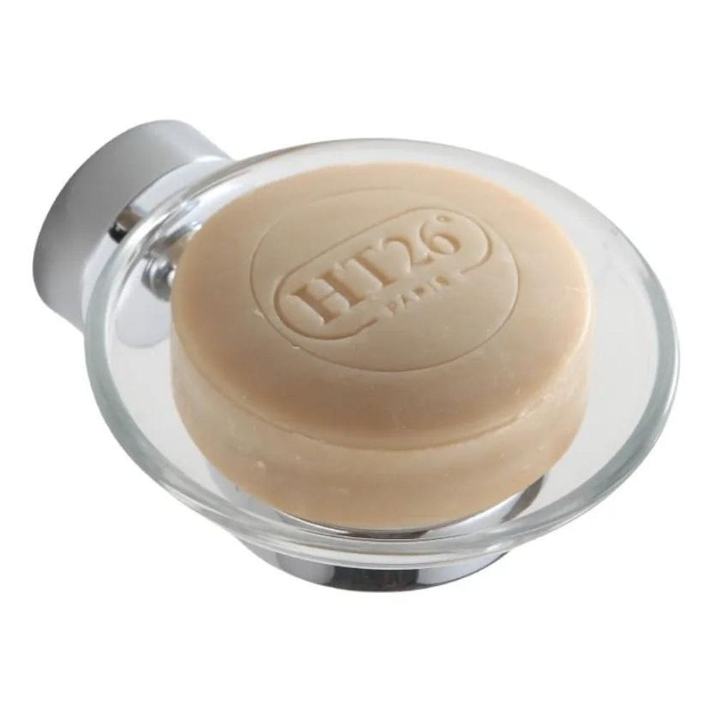 2X Saboneteira Em Vidro Transparente Cromado De Parede