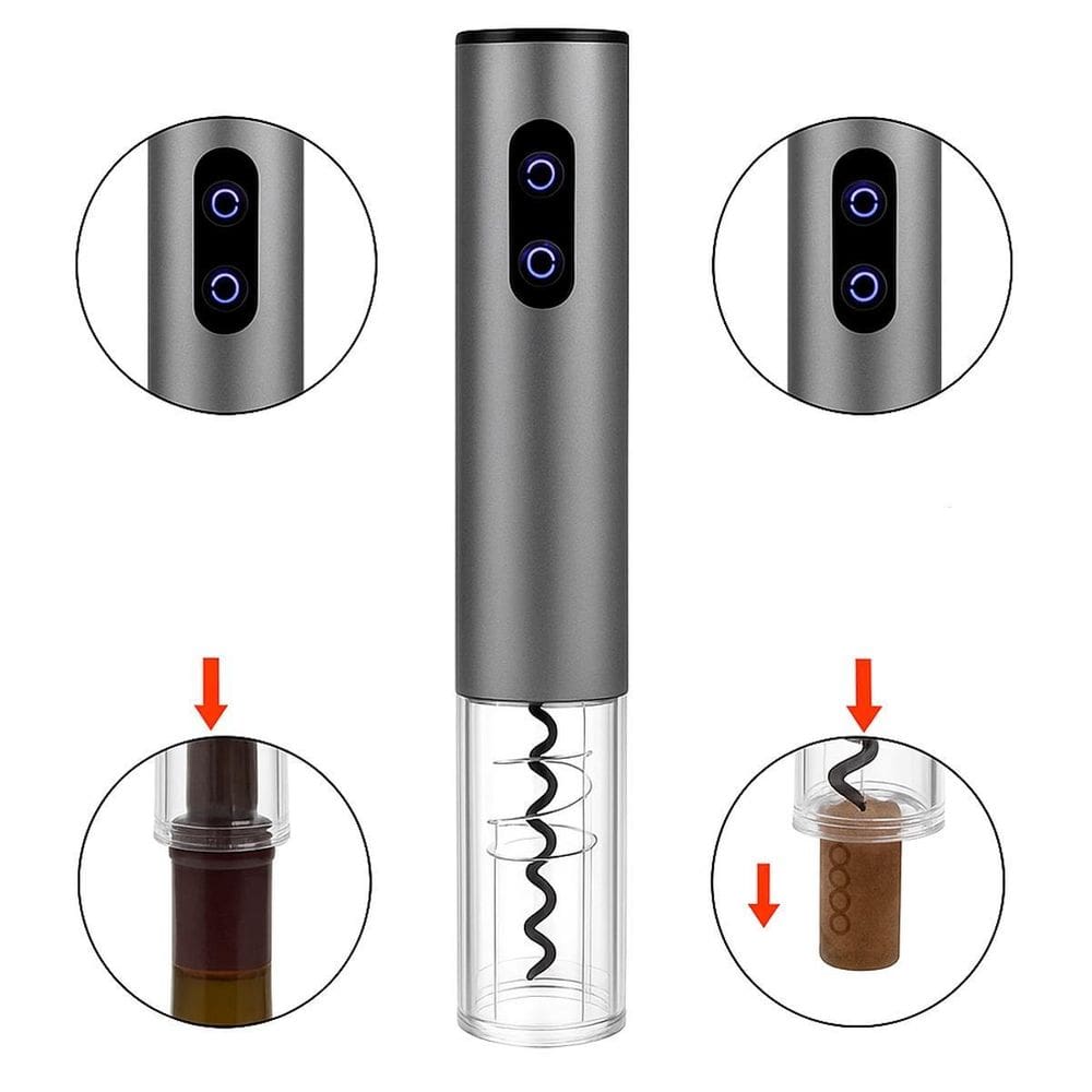 Abridor De Vinho Kit Elétrico Perfeito Para Uso Diário