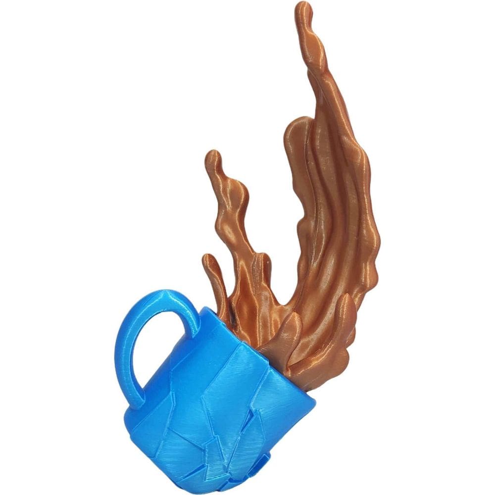 Xícara Derramando Cafe Flutuante Bob Cantinho Cafe Azul /