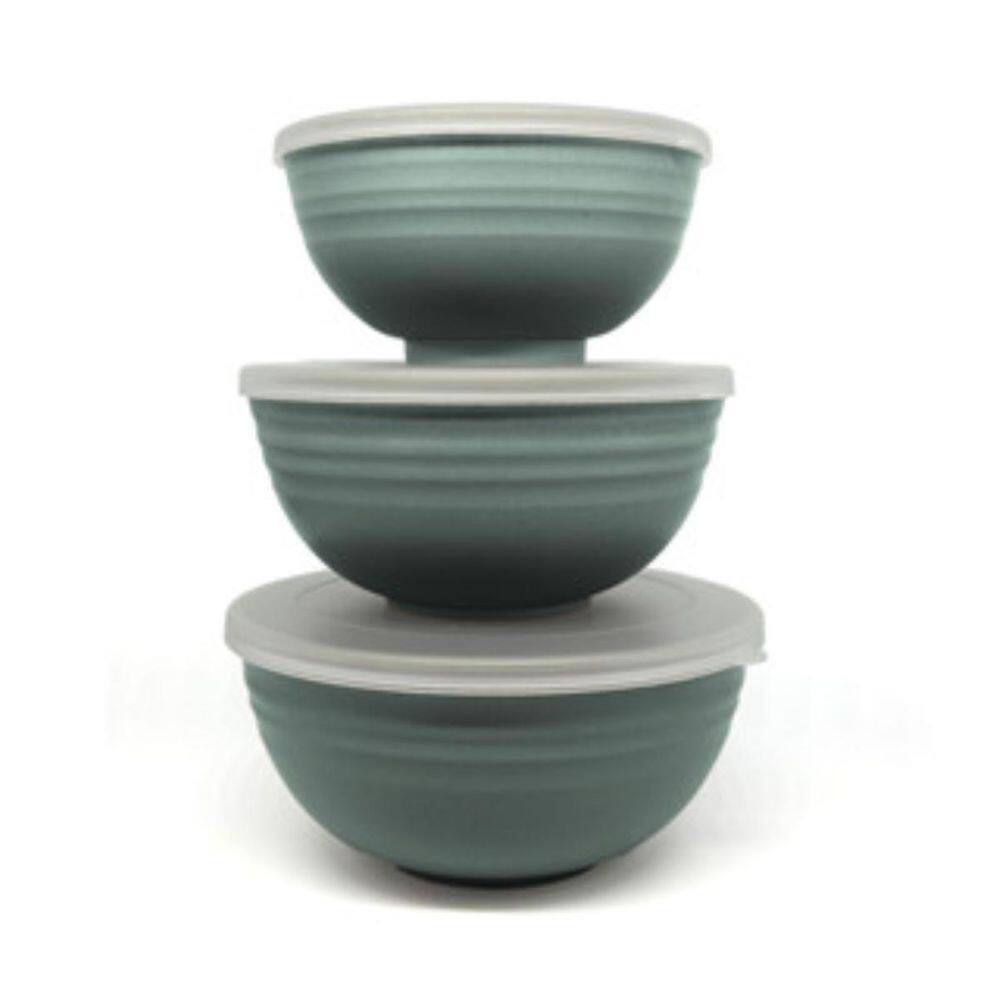 Conjunto 3 Bowls De Bambu E Pp Com Tampa