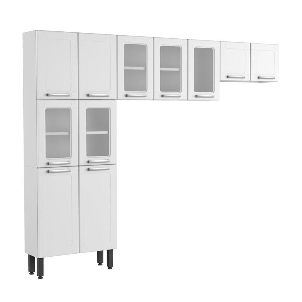 Cozinha Completa Compacta Aço Branco Múltipla Bertolini Branco
