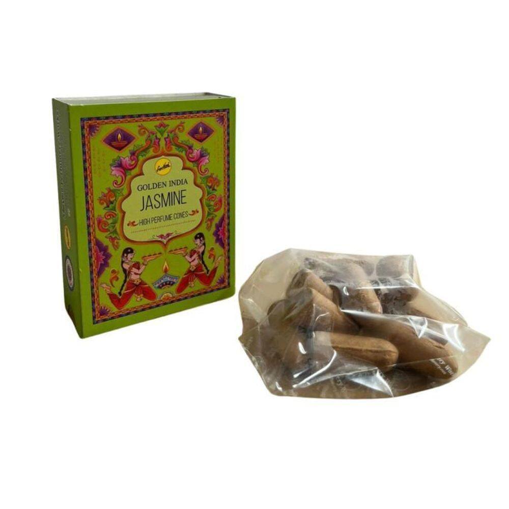 Incenso Cascata Indiano Golden 10 Cones - Escolha O Aroma