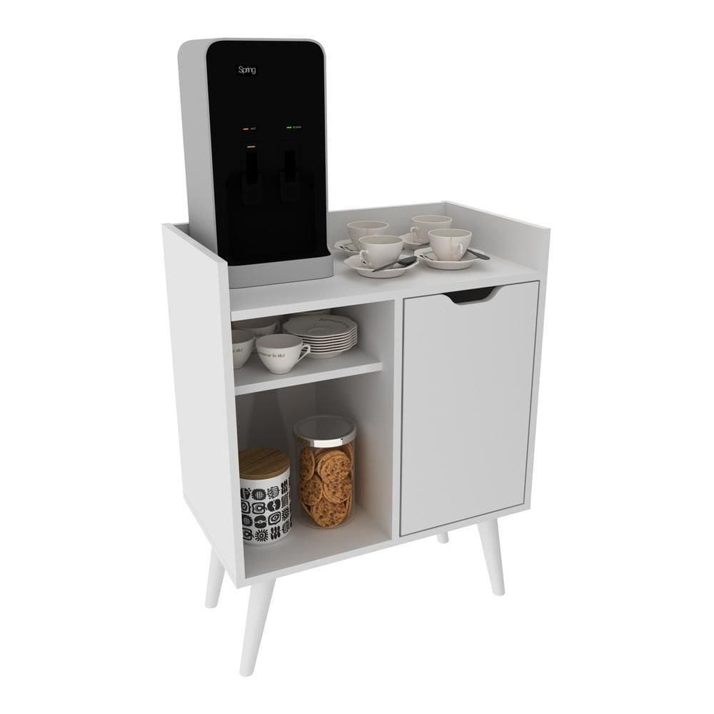 Balcão Cozinha Retrô Com 1 Porta E Prateleiras Multimóveis Cr20100 Branco Branco