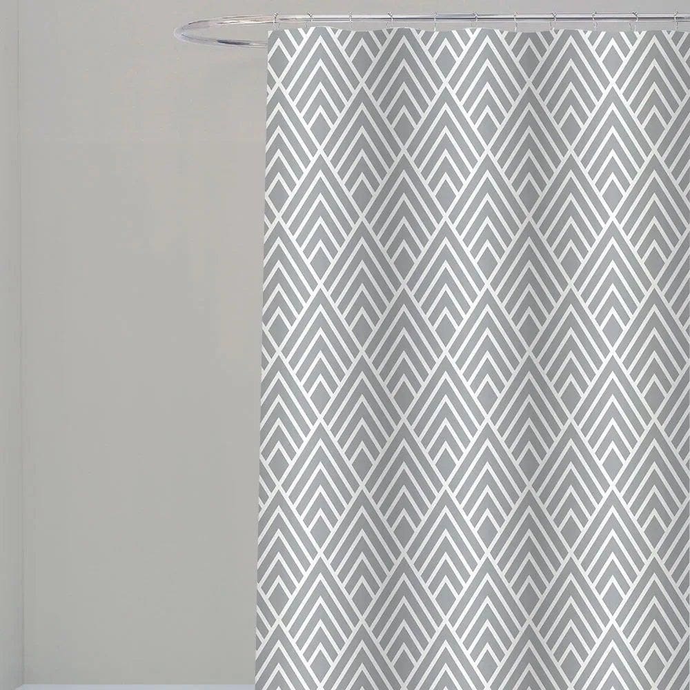 Cortina Para Box Banheiro Antimofo Poliéster 198X180Cm Losan