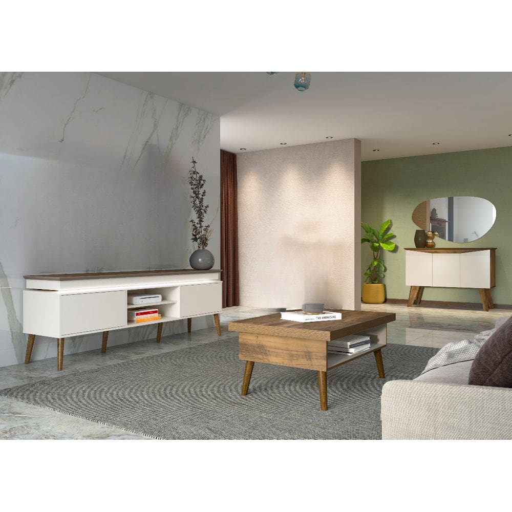 Conjunto Sala de Estar: Rack + Mesa de Centro + Buffet