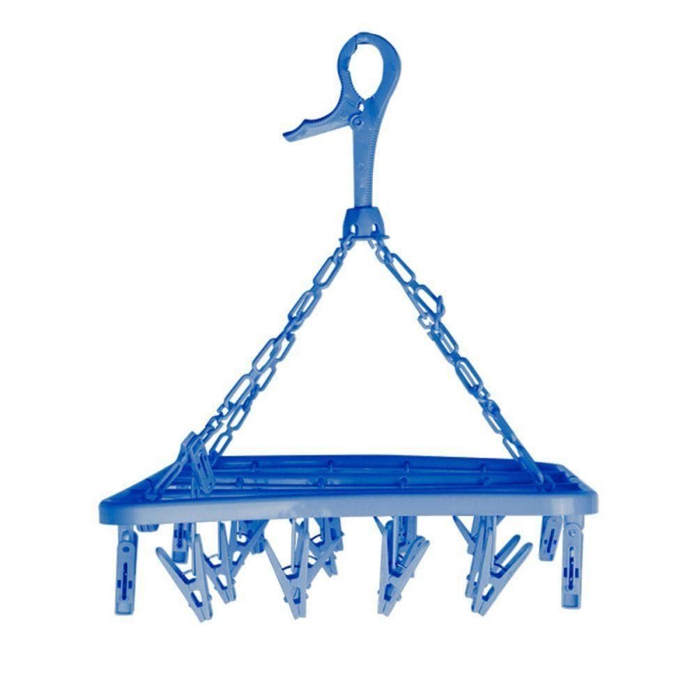 Varal Dobrável Roupas Intimas Cueca Calcinha Meias 24 Prendedores -