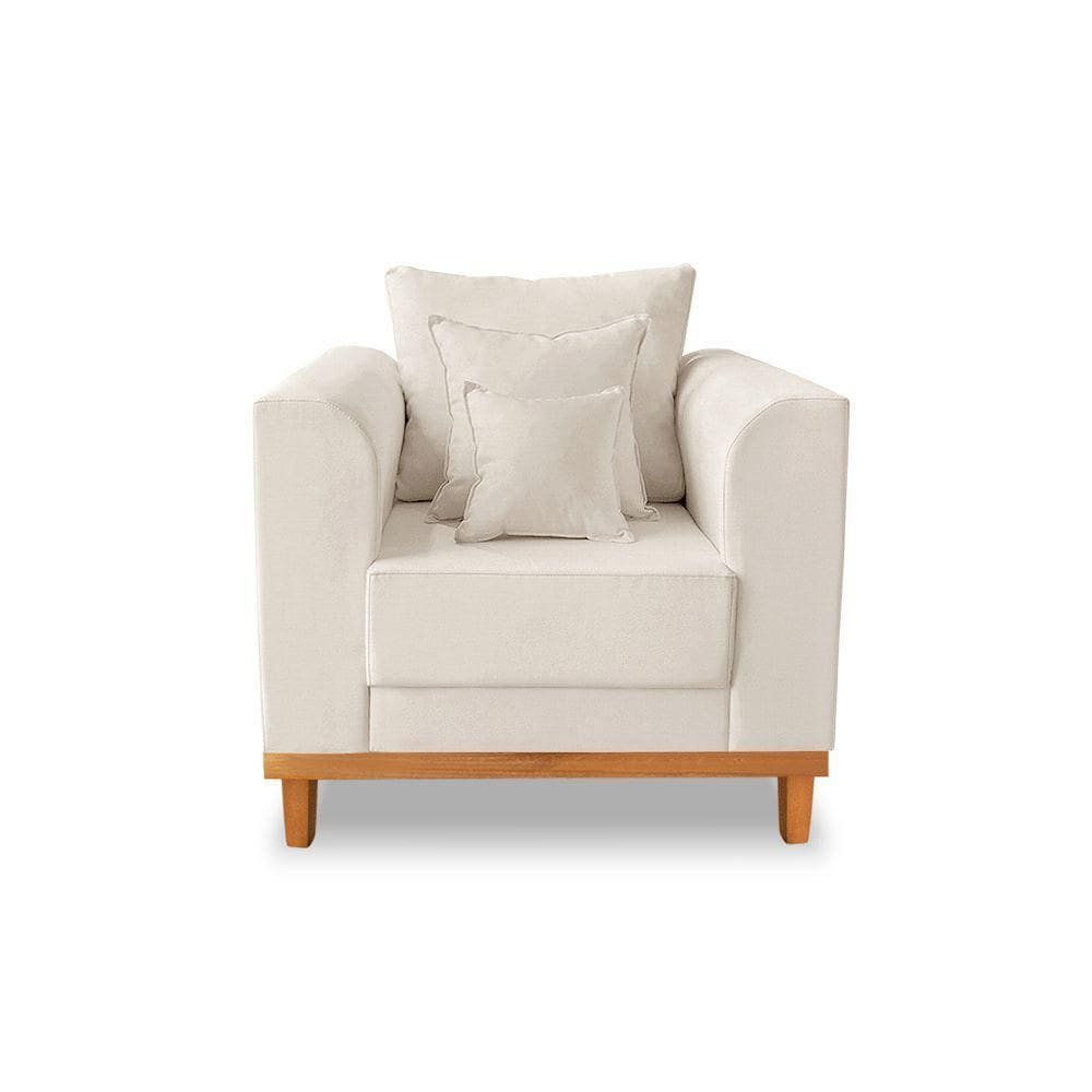 Poltrona Viena Beny Linho Bege