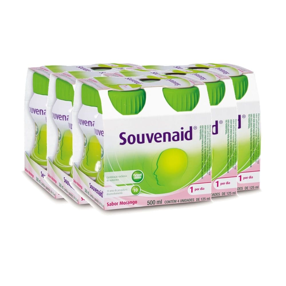 Kit 5 Souvenaid Morango com 4 Unidades de 125ml cada