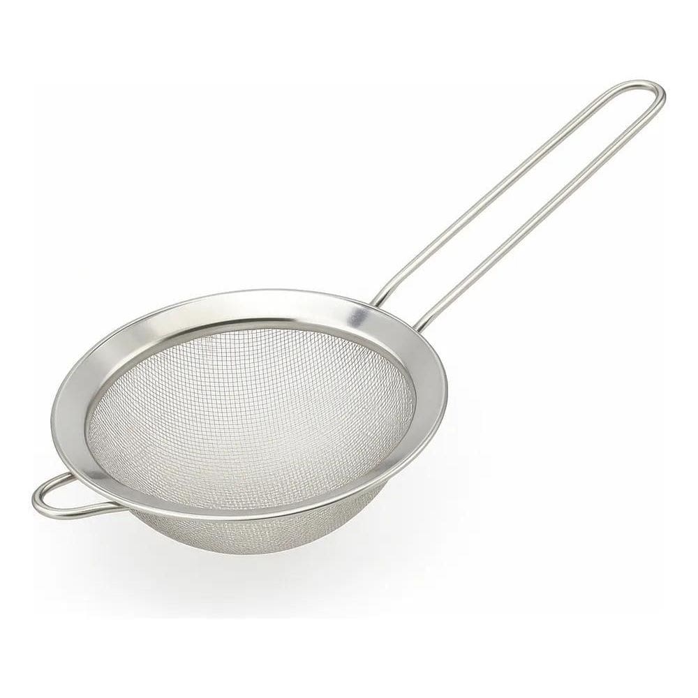 2X Peneiras Em Aço Inox Pequena 8 Cm Polvilhar Escorrer Mass