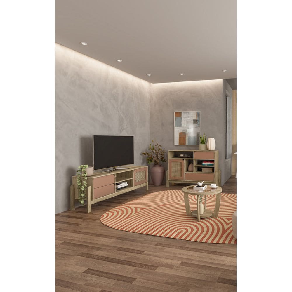 Conjunto Sala de Estar: Buffet + Rack + Mesa de Centro