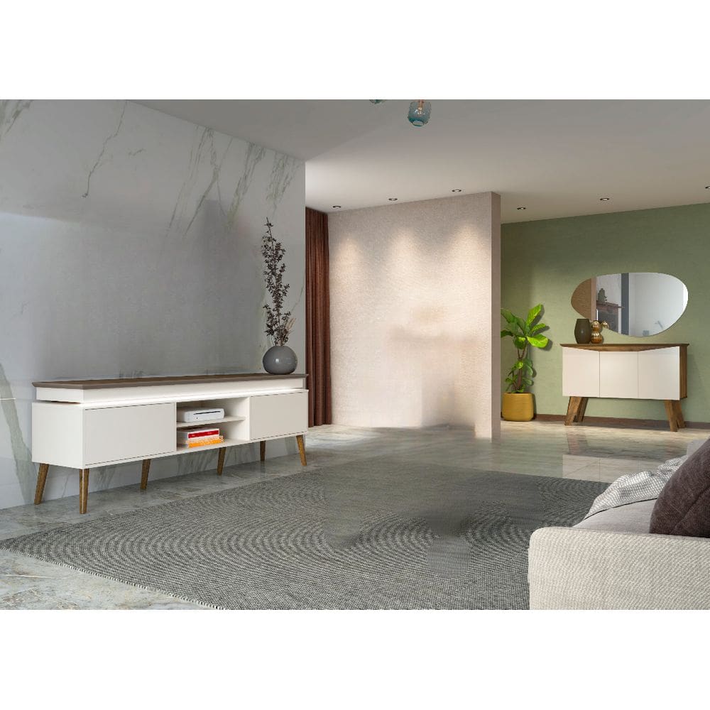 Conjunto Sala de Estar: Rack 4379 + Buffet 4384