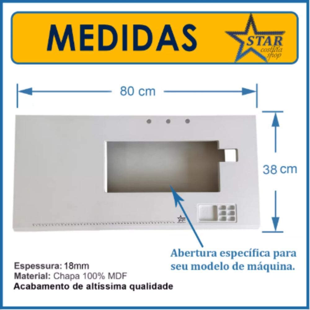 Tampo Mesa Móvel Máquina De Costura Janome 2008