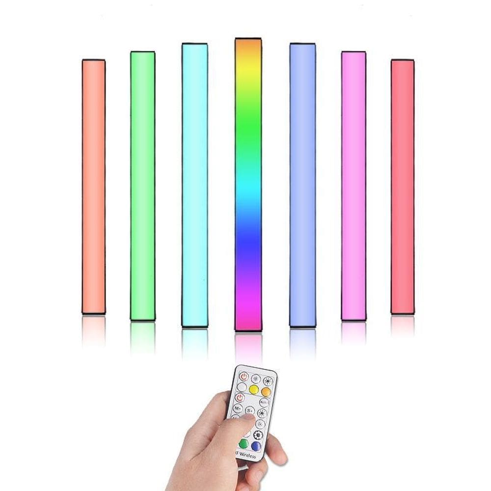Iluminador Tubo Bastão Barra Led Rgb Recarregável Tripé 1/4