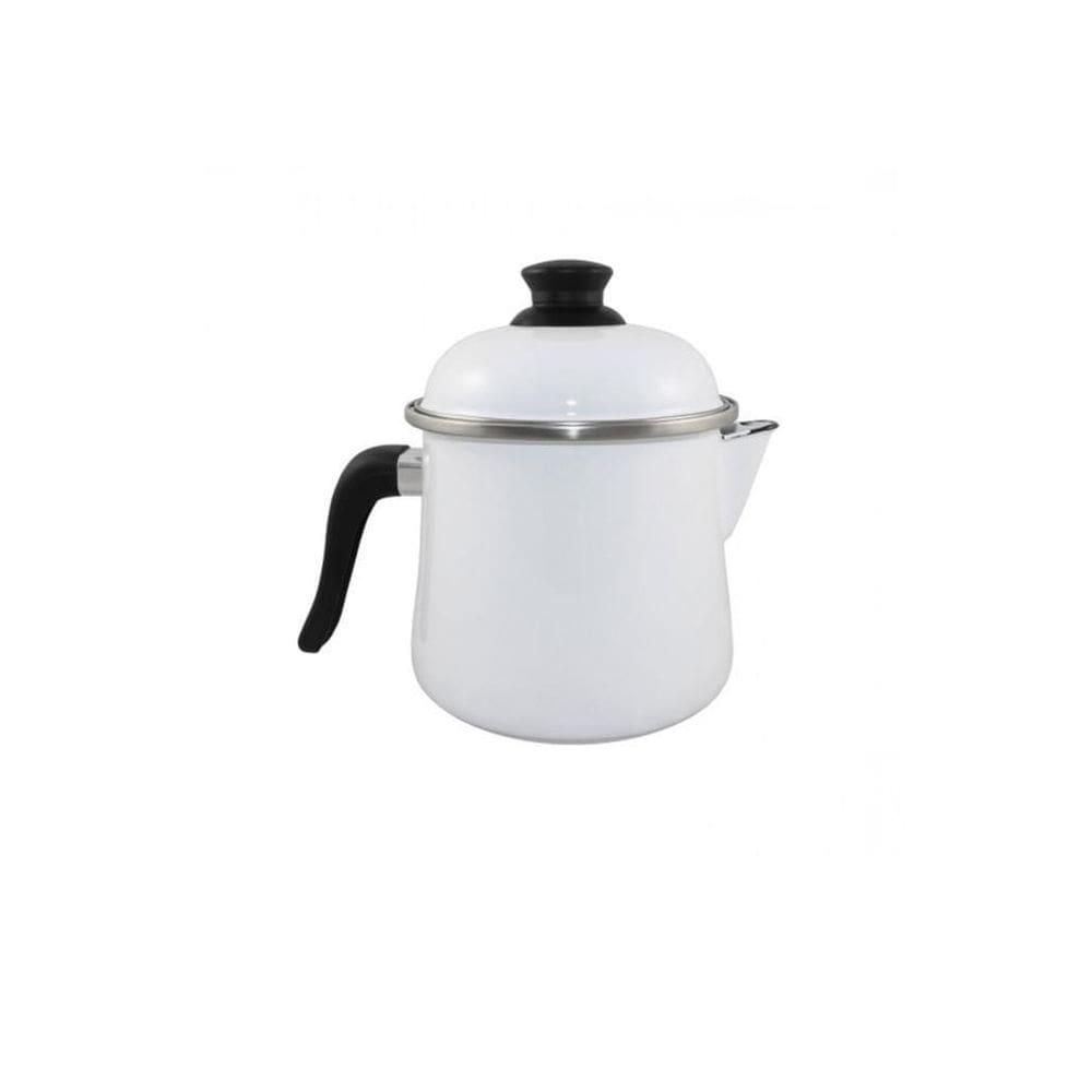 Leiteira Bule Em Agata Esmaltado 2L: Sabor E Tradição Branco