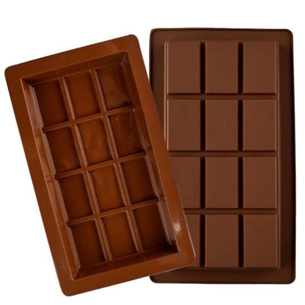Forma Silicone Barra Chocolate Antiaderente Retangular