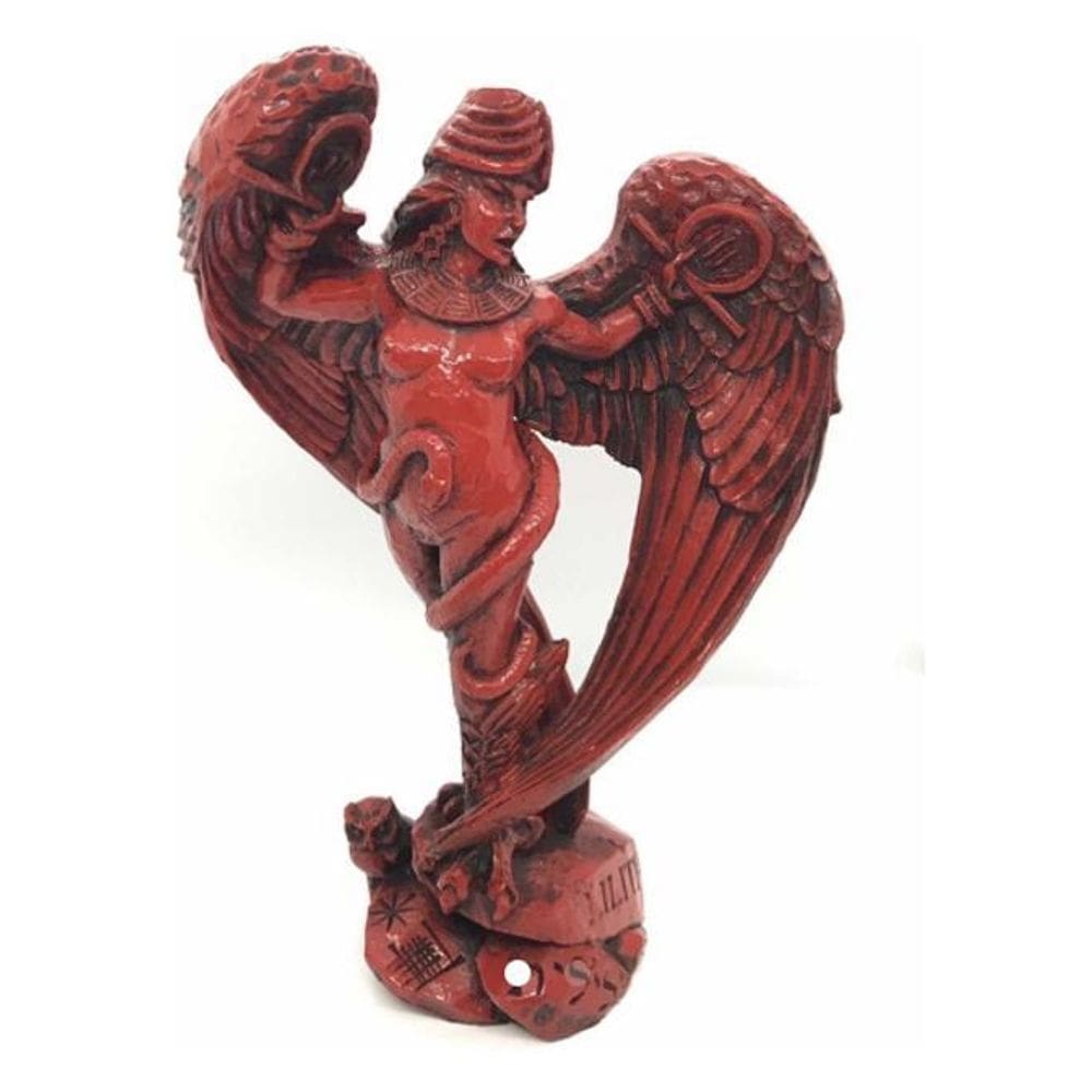 Deusa Lilith Vermelha Em Resina 27 Cm