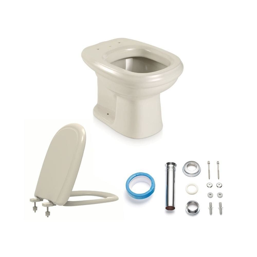 Kit Vaso Sanitário Convencional Sabatini Icasa Palha