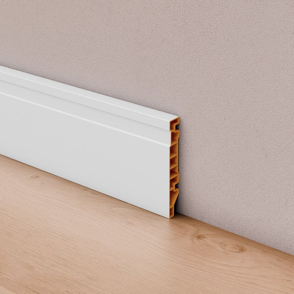 Rodapé Pvc Frisado 10cm X 1,5cm X 200cm Edge Branco