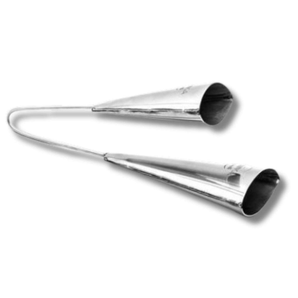 Agogô Duplo Aço Inox Com Baqueta Kuringa