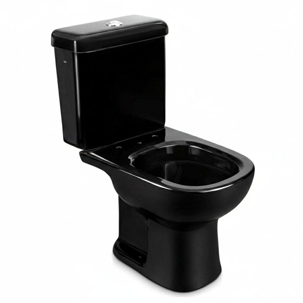 Vaso Sanitário com Caixa Acoplada e Acessórios de Instalação e Assento Soft Close Etina Icasa Preto