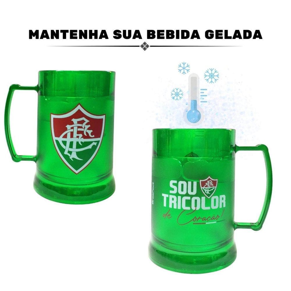 Caneca Copo Gel 300Ml Isolante Térmico Chopp Cerveja Time
