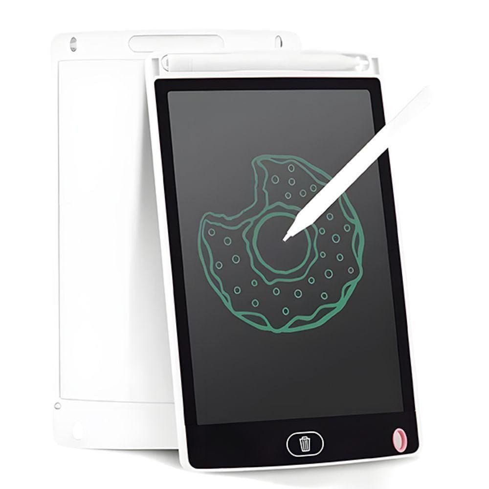 Tela De Escrita Lcd 12” Branca Lousa Mágica Escrita Colorida Botão De Apagar Desenhos E Anotações