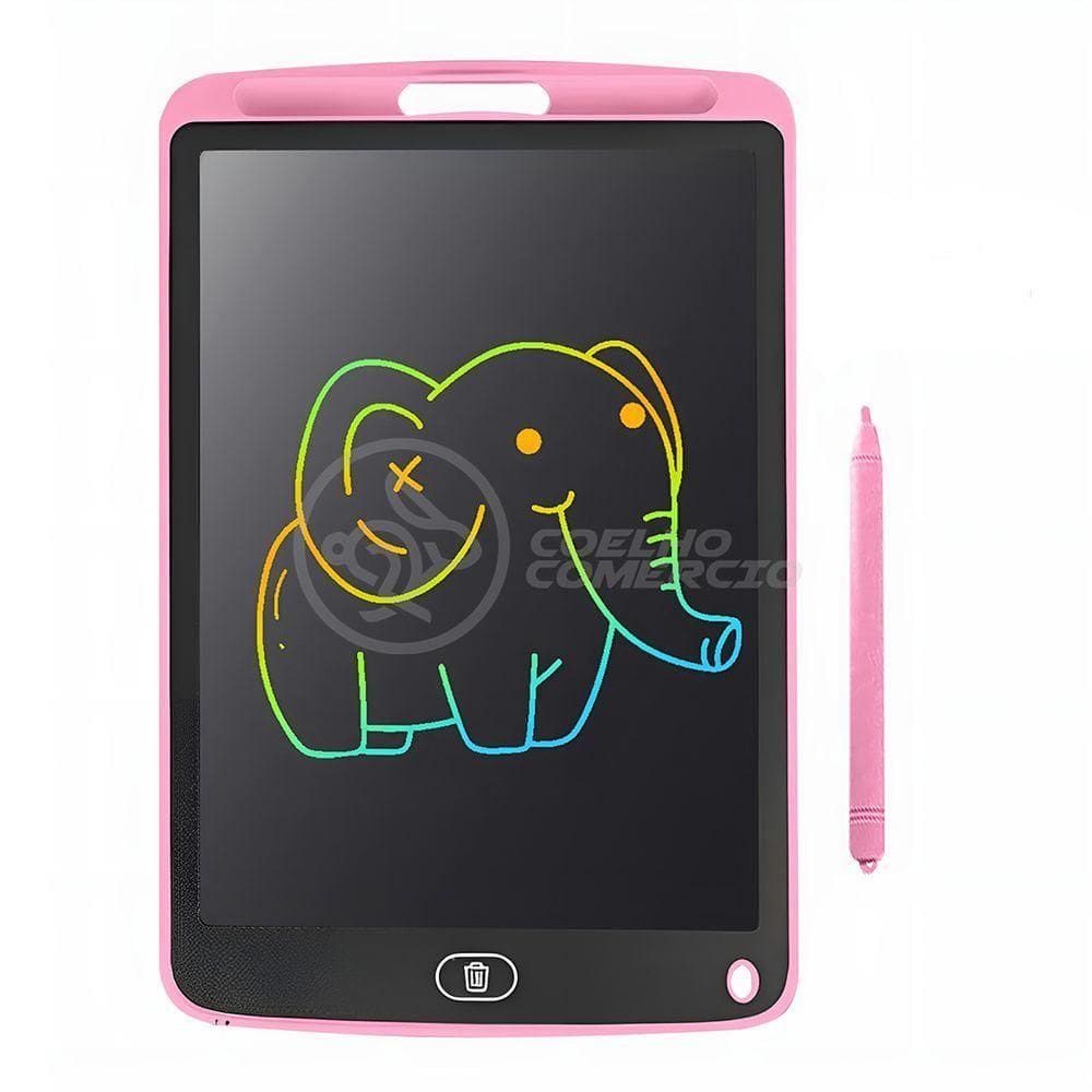 Tela De Escrita Lcd 10\\” Rosa Lousa Mágica Escrita Colorida Botão De Apagar Desenhos E Anotações