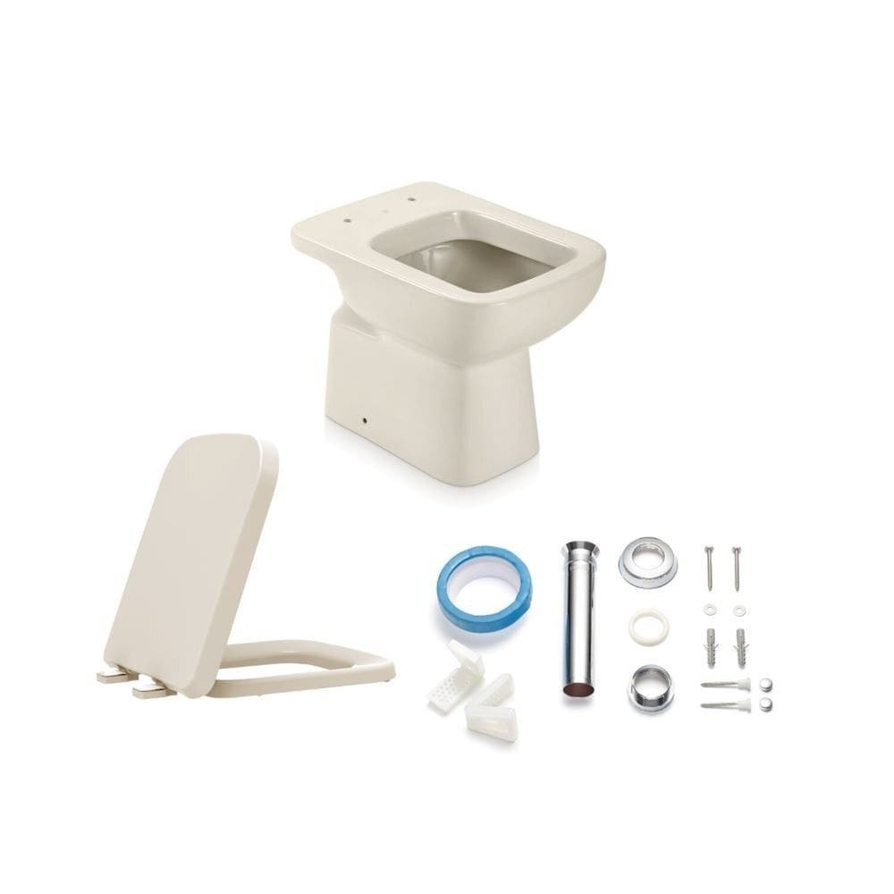 Kit Vaso Sanitário Convencional Misti Icasa Palha