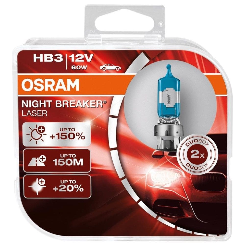 Par Lampada Farol Osram Night breaker Laser HB3 60W 3200k