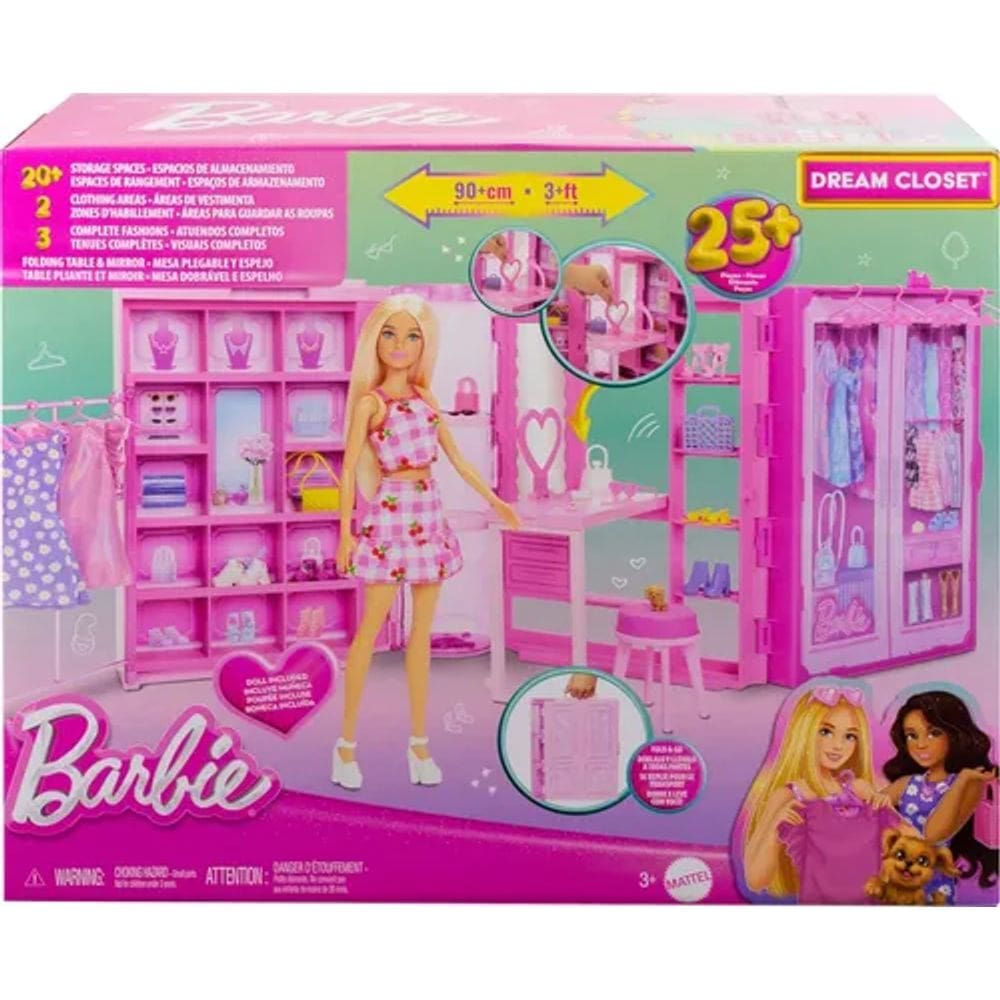 Barbie Conjunto Armário Dos Sonhos Mattel Hxd58