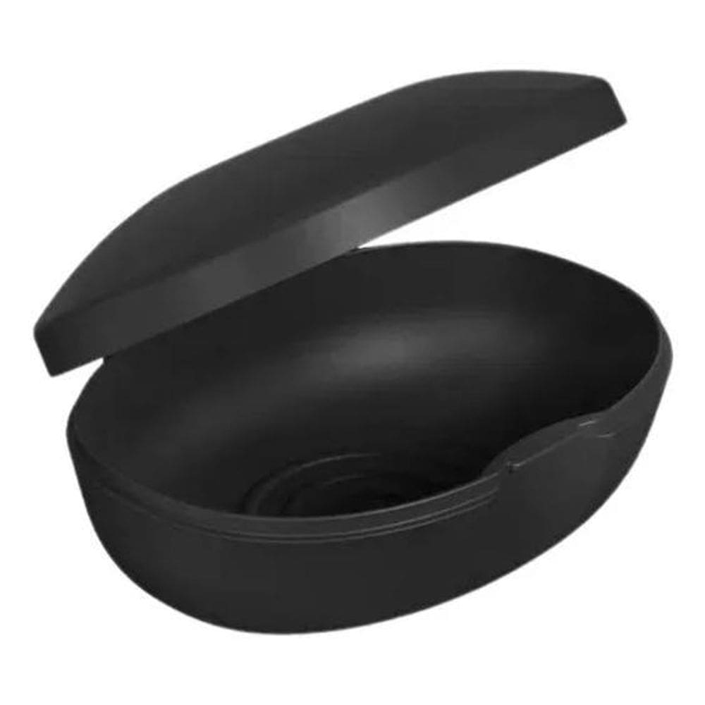 Saboneteira Suporte Sabonete Com Tampa Soft - Ou Cor Preto