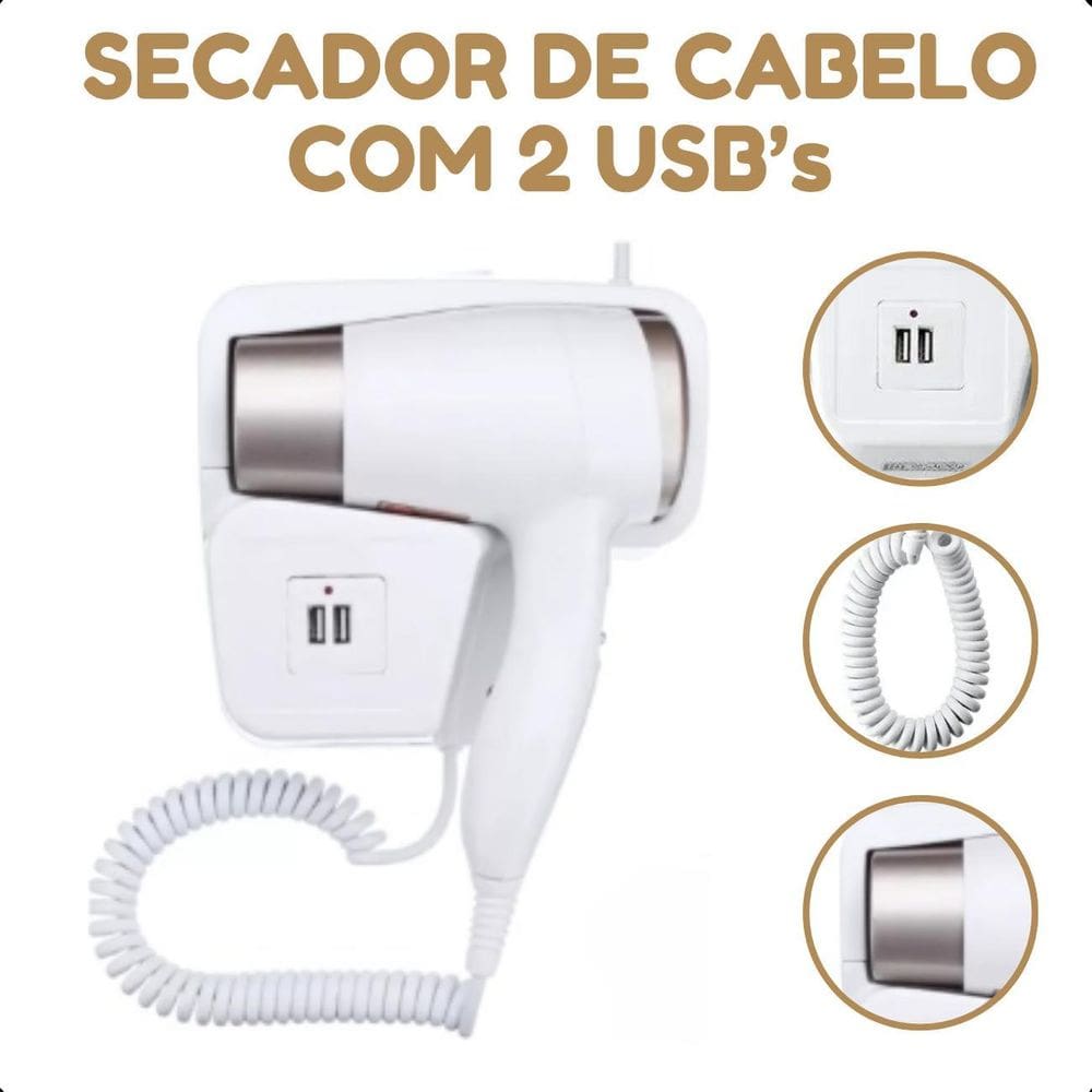 Secador Fixo Compacto Para Hotéis E Piscinas 220V