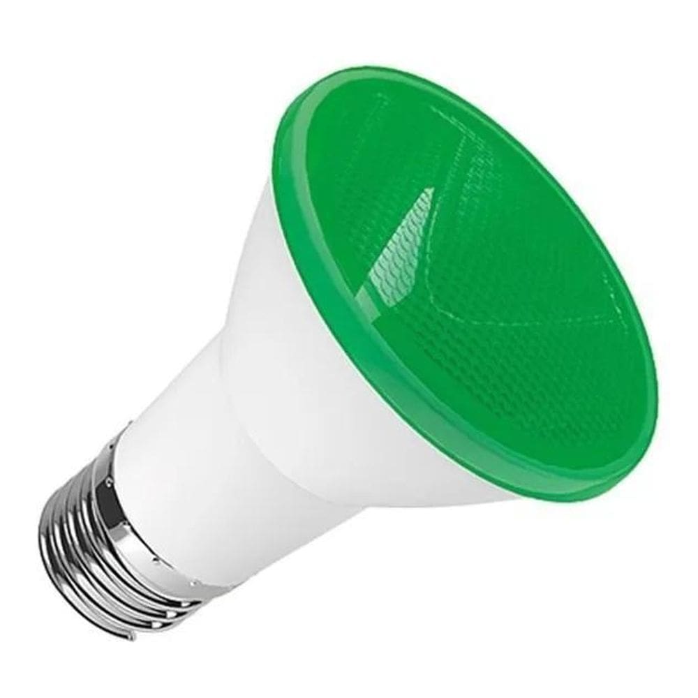 2X Lâmpada Par20 Led 6W Verde Ip65 Luminatti