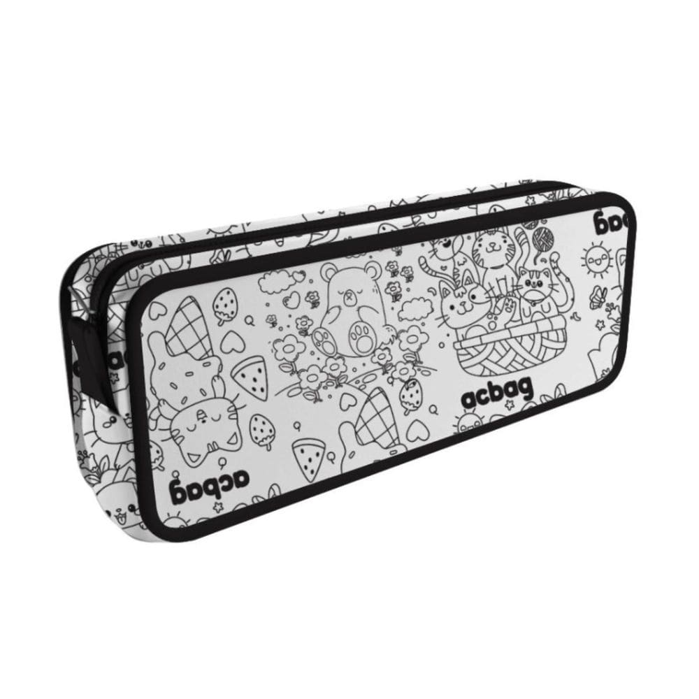Estojo Escolar Bobbie Goods Gatinhos Fofo para Colorir Ziper Material Escola Volta as Aulas Canetas