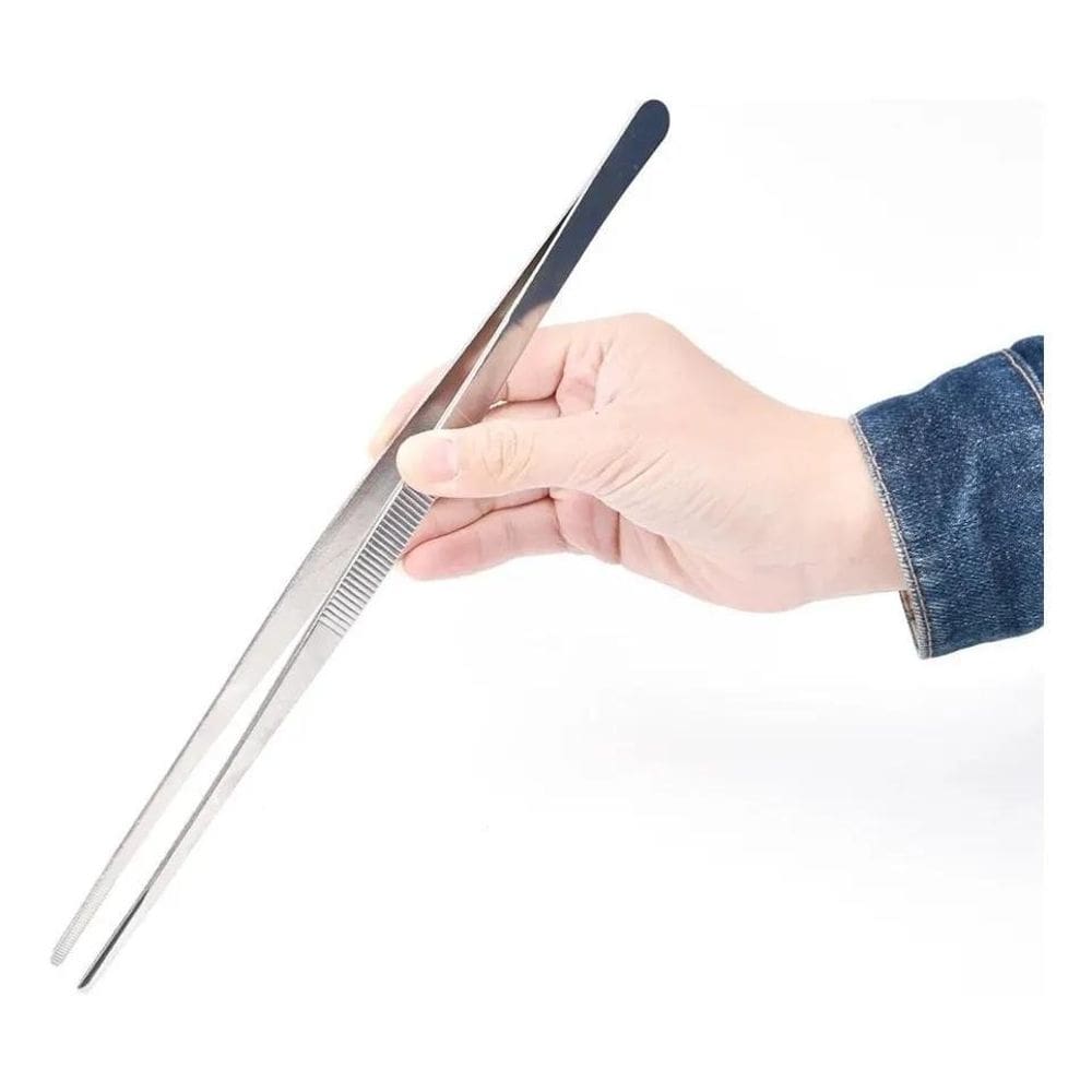 2X Pinça Inox Culinária Bar Bartender Gastronomia Chef Aquar