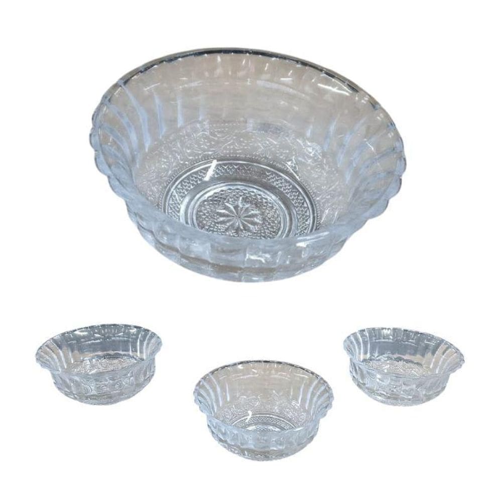 Kit Com 06 Bowl De Vidro Pote Para Petiscos Patês Sobremesas