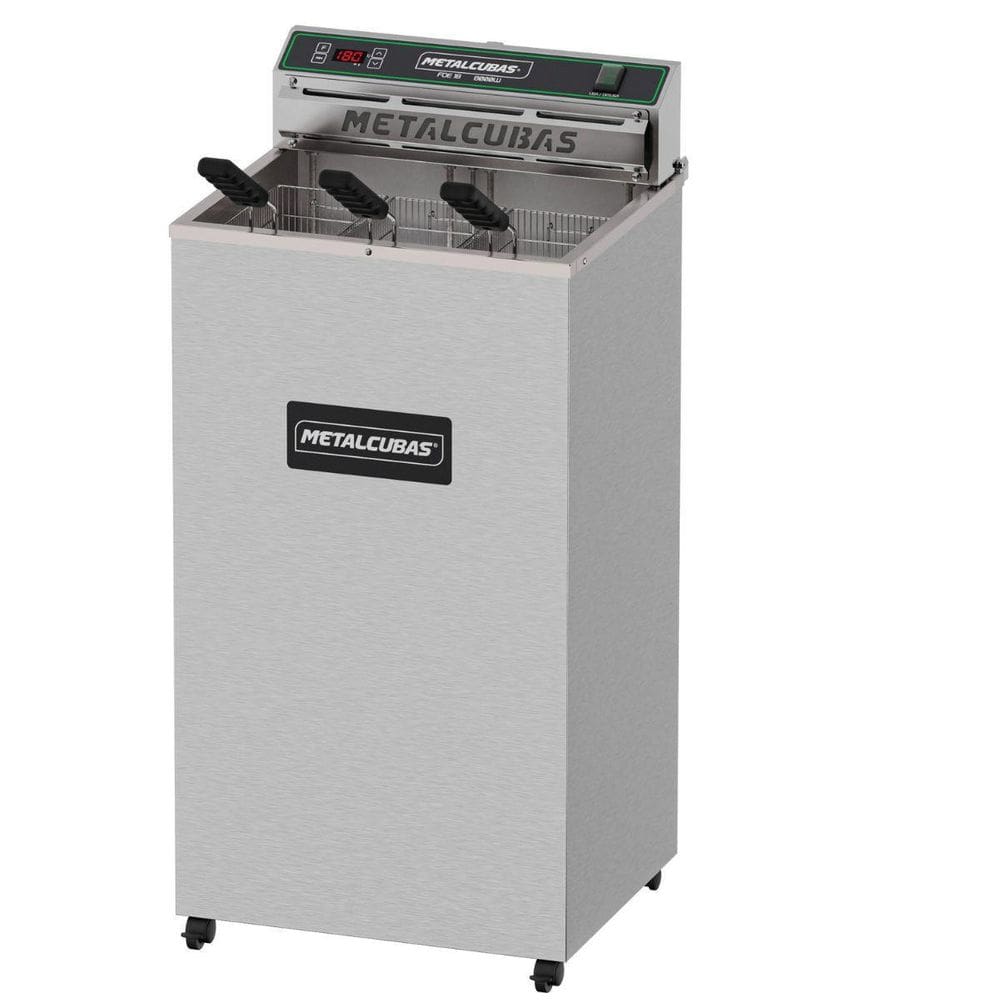 Fritadeira Elétrica Inox Industrial Óleo Metalcubas 18L Foe