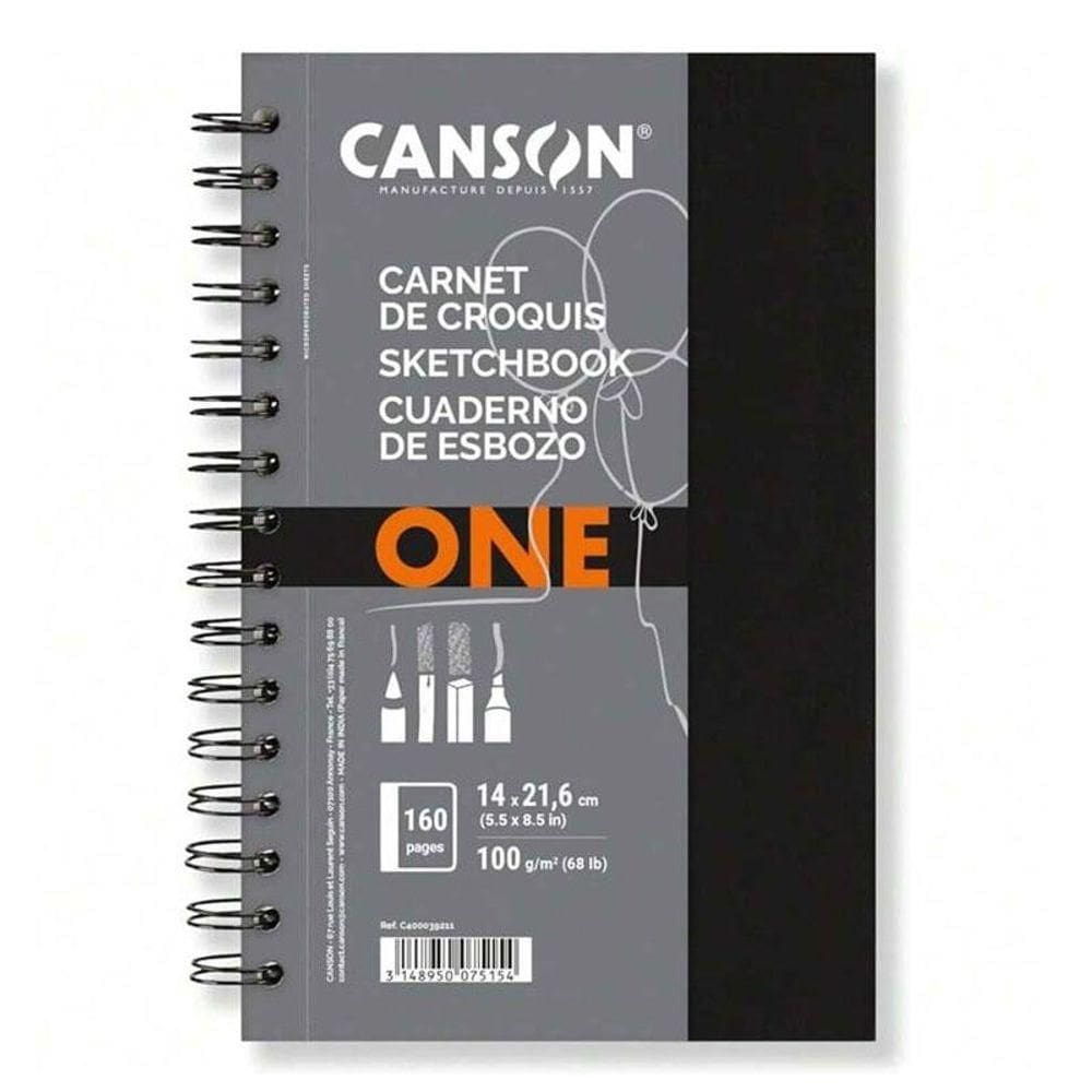 Caderno Sketchbook Espiral One 80 Folhas - Canson