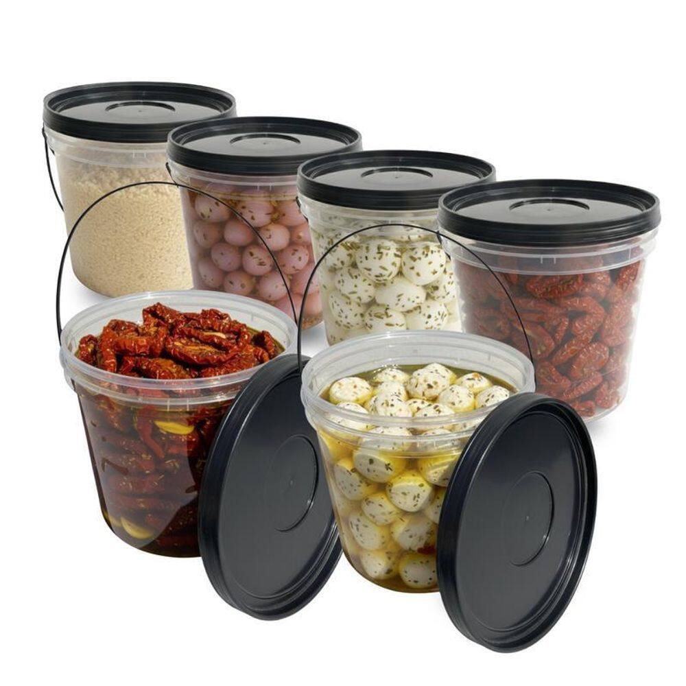 Balde 3.2L Transparente Organizar Fios - 6 Pçs