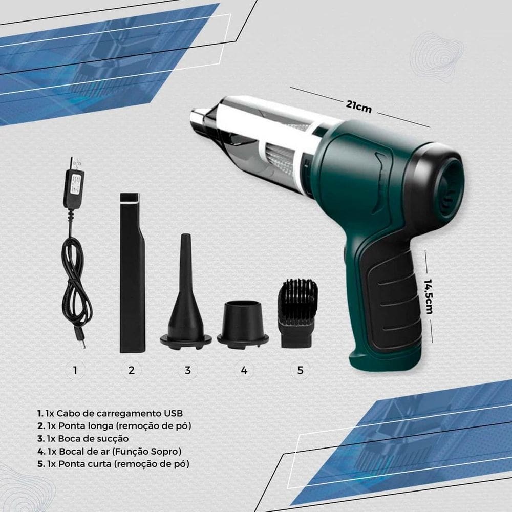 Sem Fio Aspirador Carros Poeira Elétrico Potente Portátil