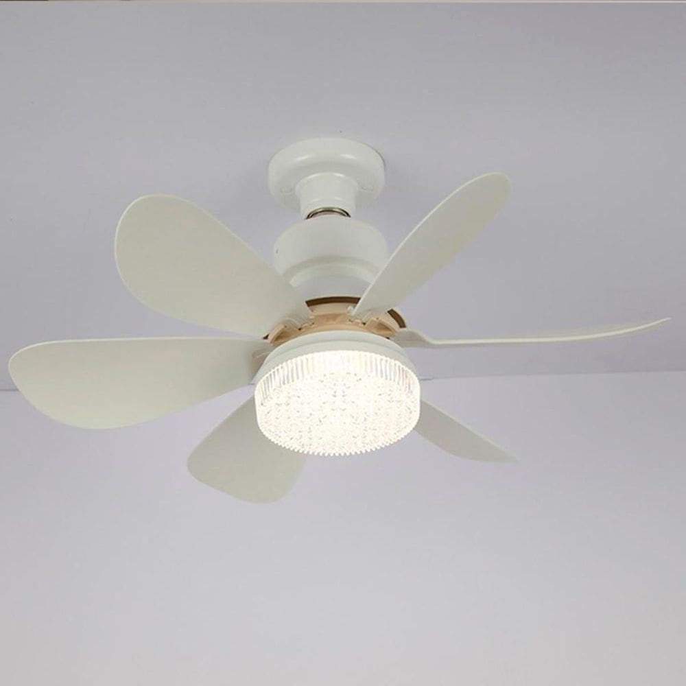 Ventilador Teto Moderna Controle Silencioso 6 Pás E Lâmpada