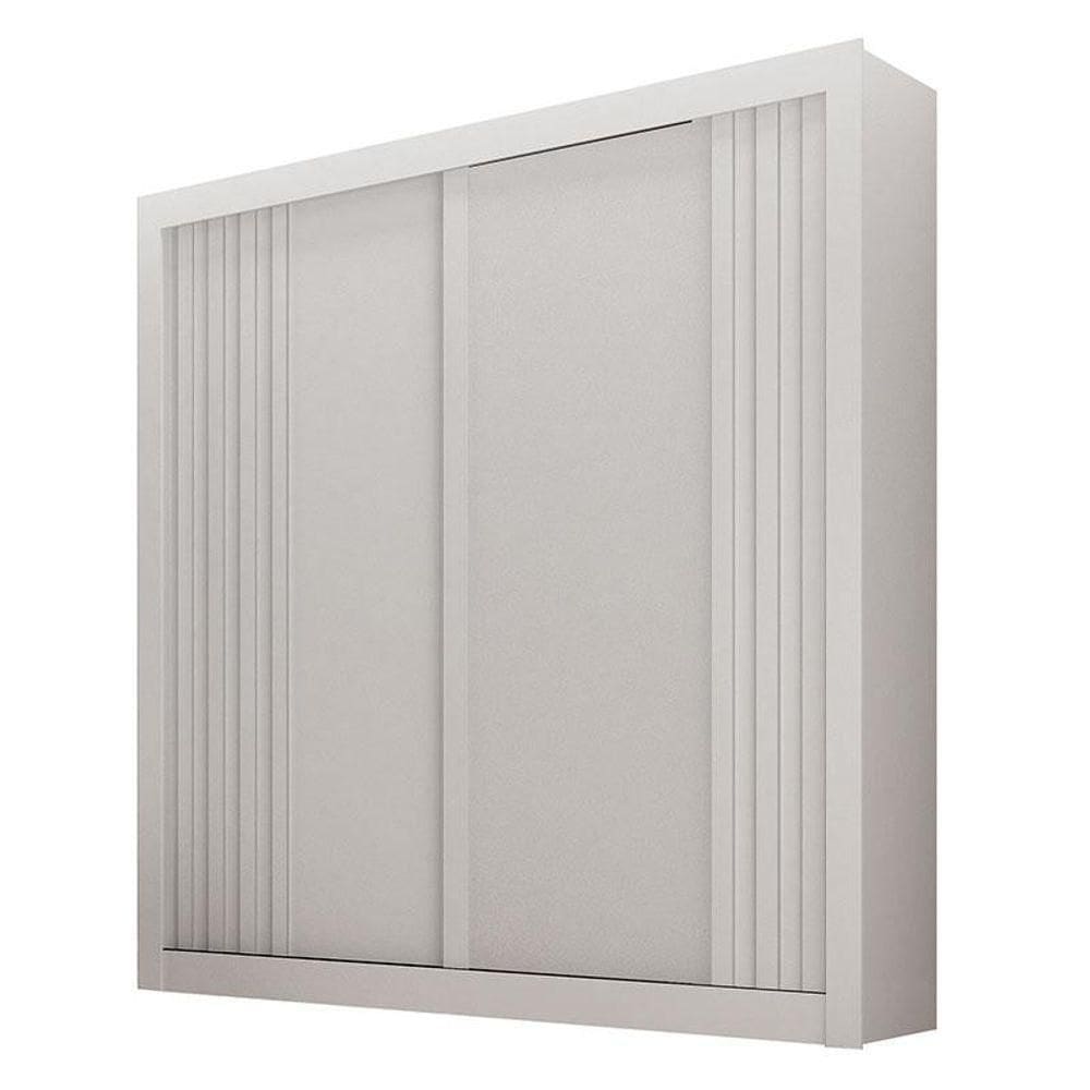 Guarda Roupa Solteiro 2 Portas Milano Branco - Leifer Móveis