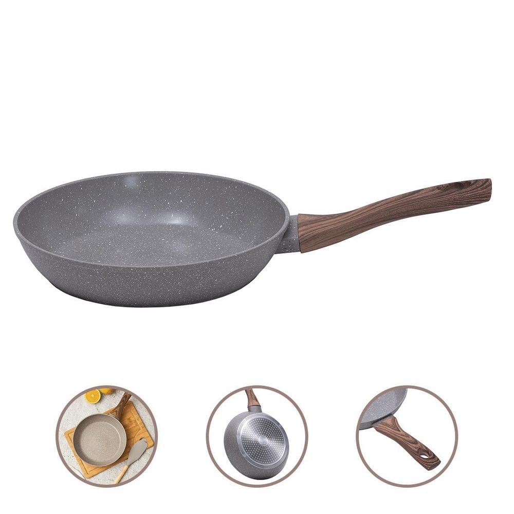 Frigideira 20Cm Antiaderente Cerâmica Fundo Triplo- Grafito