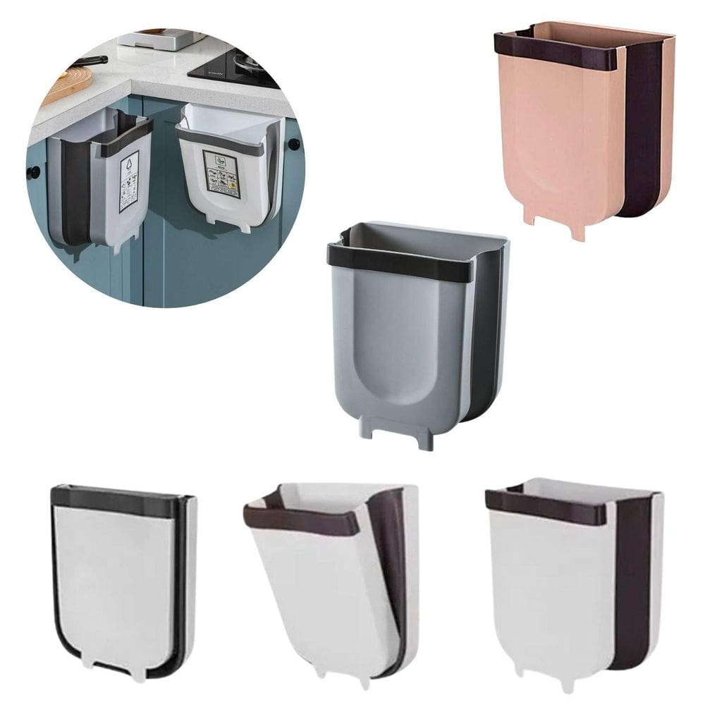 Lixeira Dobrável Retrátil Para Pendurar Em Portas E Gavetas