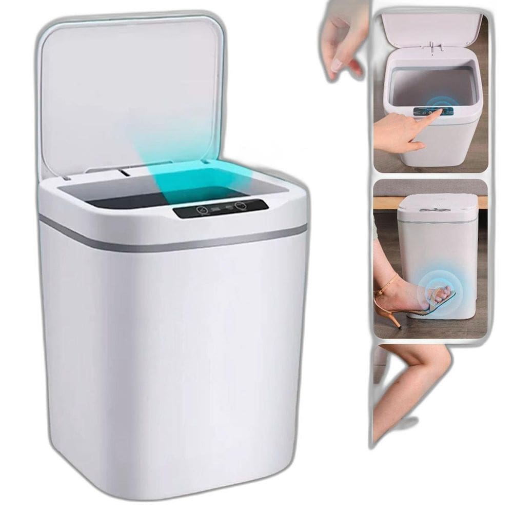 Lixeira Automática 16L Recarregável Sensor Inteligente Usb