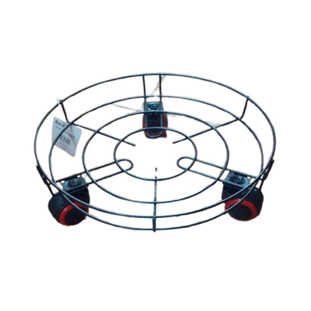 Suporte Botijão De Gás Em Metal Vaso De Flores C/Rodinhas